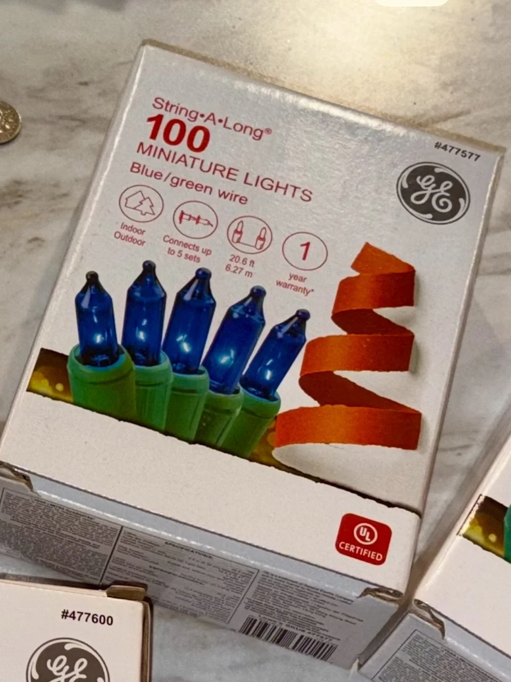 Set-3 💡100-count each 🕯️20.6-ft String-A-Long Multi-Color -Blue & Purple